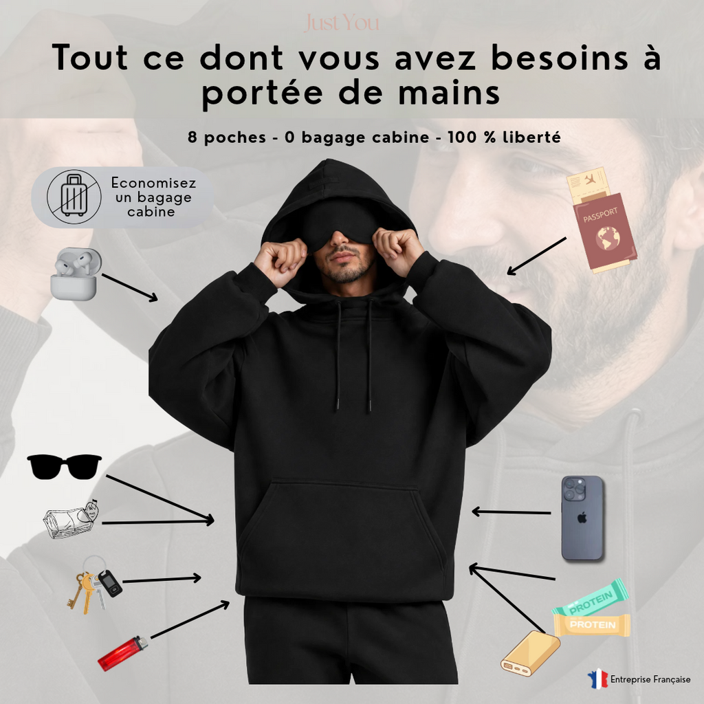 The OFFline Hoodies - sweat à capuche avec masque de sommeil
